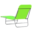 vidaXL Powder-Coated Steel  Sun Lounger in Green (Set of 2)