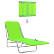vidaXL Powder-Coated Steel  Sun Lounger in Green (Set of 2)