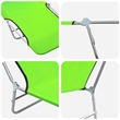 vidaXL Powder-Coated Steel  Sun Lounger in Green (Set of 2)