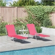 vidaXL Sun Lounger in Pink (Set of 2)