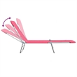 vidaXL Sun Lounger in Pink (Set of 2)