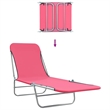 vidaXL Sun Lounger in Pink (Set of 2)