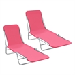 vidaXL Sun Lounger in Pink (Set of 2)