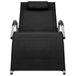 vidaXL Aluminum Sun Lounger in Black/Gray
