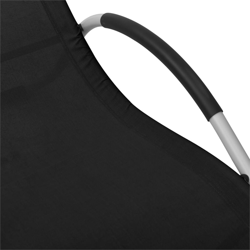 vidaXL Aluminum Sun Lounger in Black/Gray