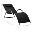 vidaXL Aluminum Sun Lounger in Black/Gray