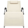 vidaXL Aluminum Sun Lounger in Gray/Cream