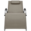 vidaXL Aluminum Sun Lounger in Gray/Taupe