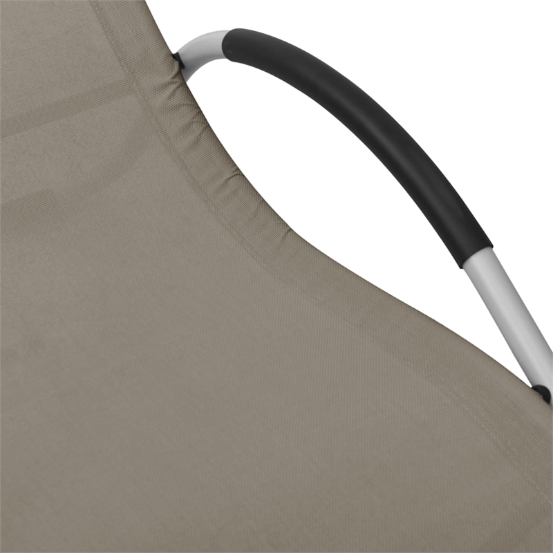 vidaXL Aluminum Sun Lounger in Gray/Taupe