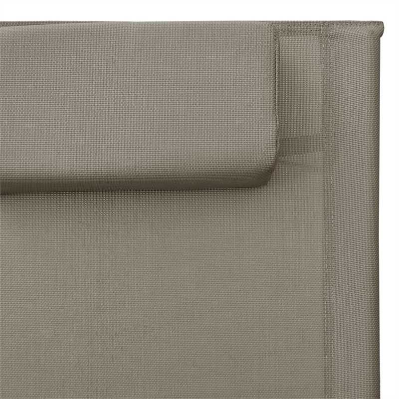 vidaXL Aluminum Sun Lounger in Gray/Taupe
