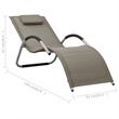 vidaXL Aluminum Sun Lounger in Gray/Taupe