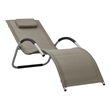vidaXL Aluminum Sun Lounger in Gray/Taupe