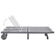 vidaXL Solid Acacia Wood Sun Lounger in Gray