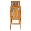 vidaXL Solid Acacia Wood Deck Chair w/ Adjustable Armrests in Brown