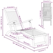 vidaXL Solid Acacia Wood Foldable Deck Chair in Brown