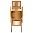 vidaXL Solid Acacia Wood Foldable Deck Chair in Brown
