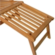 vidaXL Solid Acacia Wood Foldable Deck Chair in Brown
