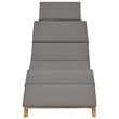 vidaXL Teak Wood Sun Lounger in Dark Gray (Set of 2)