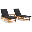 vidaXL PE Rattan Garden Lounge in Black/Brown