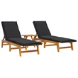 vidaXL PE Rattan Garden Lounge in Black/Brown