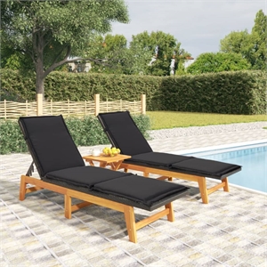vidaXL PE Rattan Garden Lounge in Black/Brown