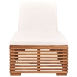 vidaXL Teak Wood Sun Lounger in Cream