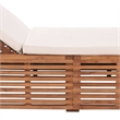 vidaXL Teak Wood Sun Lounger in Cream
