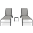 vidaXL Steel Sun Lounger w/ Adjustable Armrests in Gray