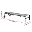 vidaXL Steel Sun Lounger w/ Adjustable Armrests in Gray