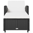 vidaXL Sun Lounger in Black/Cream/White