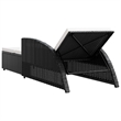 vidaXL Sun Lounger in Black/Cream/White