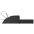 vidaXL Sun Lounger in Black/Cream/White
