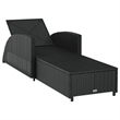 vidaXL Sun Lounger in Black/Cream/White
