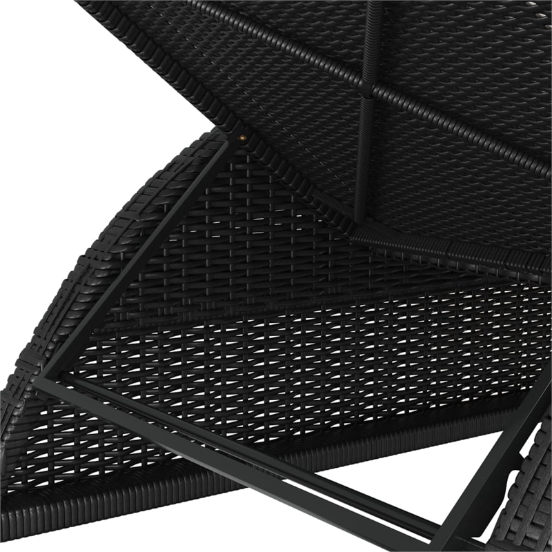 vidaXL Sun Lounger in Black/Cream/White