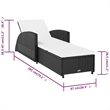 vidaXL Sun Lounger in Black/Cream/White