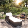 vidaXL Sun Lounger in Black/Cream/White