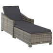 vidaXL Sun Lounger in Dark Gray/Gray