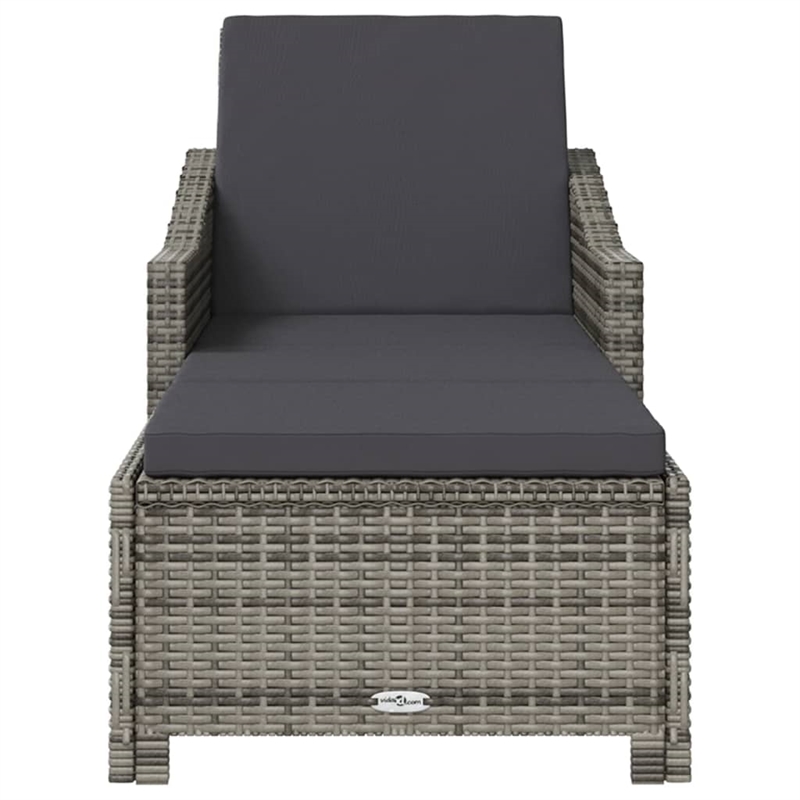 vidaXL Sun Lounger in Dark Gray/Gray