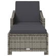 vidaXL Sun Lounger in Dark Gray/Gray