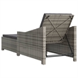 vidaXL Sun Lounger in Dark Gray/Gray
