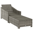 vidaXL Sun Lounger in Dark Gray/Gray