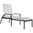 vidaXL PE Rattan Sun Lounger in Brown