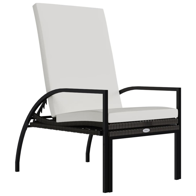 vidaXL PE Rattan Sun Lounger in Brown