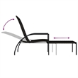 vidaXL PE Rattan Sun Lounger in Brown