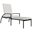 vidaXL PE Rattan Sun Lounger in Black