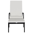 vidaXL PE Rattan Sun Lounger in Black