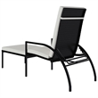 vidaXL PE Rattan Sun Lounger in Black