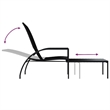vidaXL PE Rattan Sun Lounger in Black