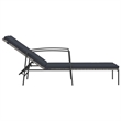 vidaXL PE Rattan Sun Lounger in Gray