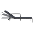 vidaXL PE Rattan Sun Lounger in Gray